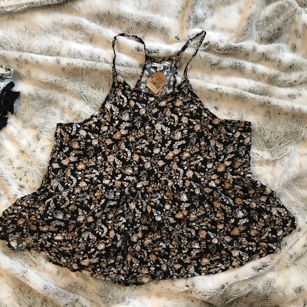 AE Floral Tank with Adjustable Straps